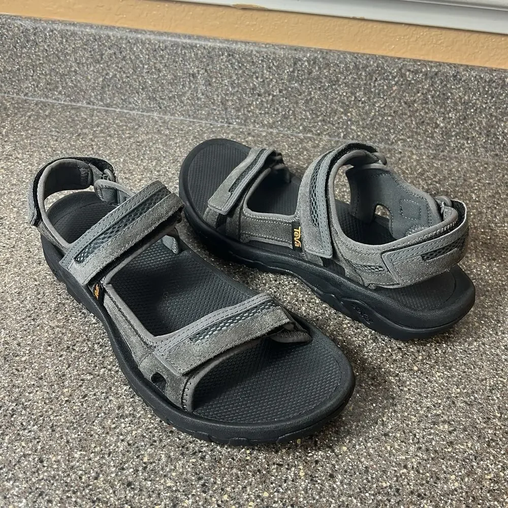 TEVA Original Universal Strap Summer Sandals Men's Size 11 Dark Gray Hook & Loop